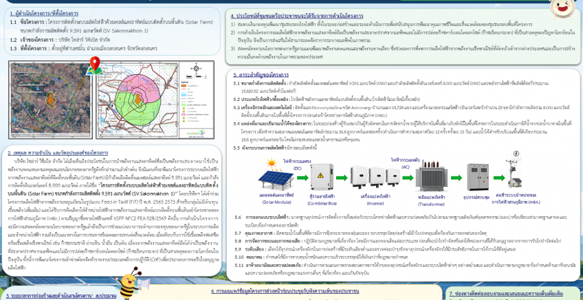โครงการติดตั้งระบบผลิตไฟฟ้าด้วยเซลล์แสงอาทิตย์แบบติดตั้งบนพื้นดิน (Solar Farm)
